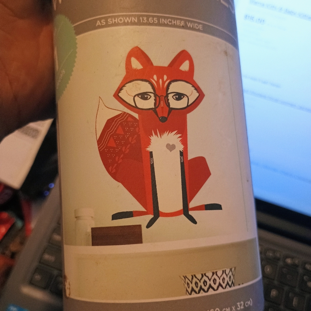 peel and stick FOX wall decal / wall art
